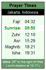 Prayer Times Widget by Alhabib